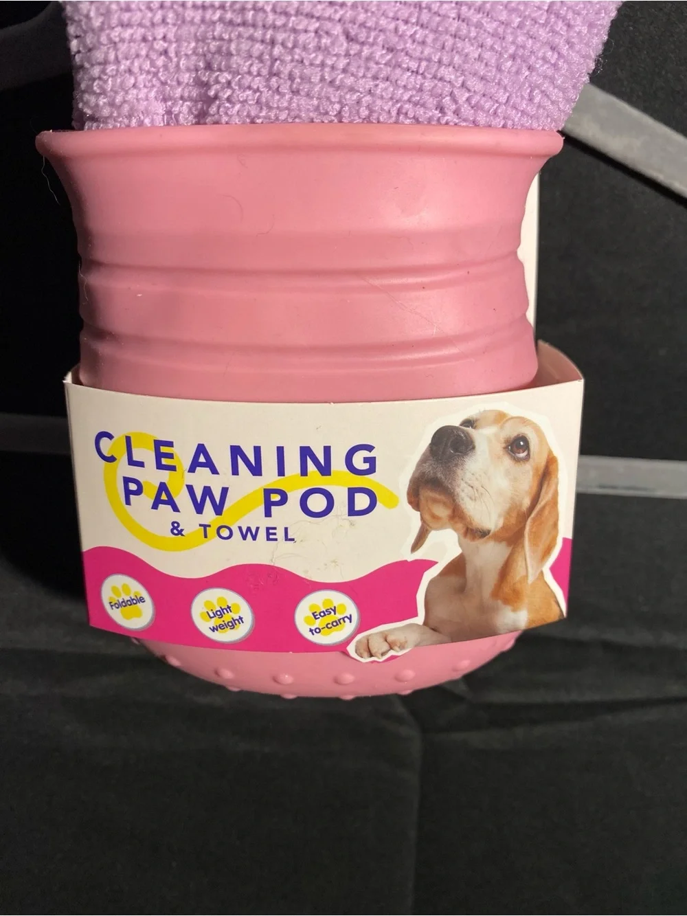 Tail Pink Paw Cleaning Pod with Lavender Towel
